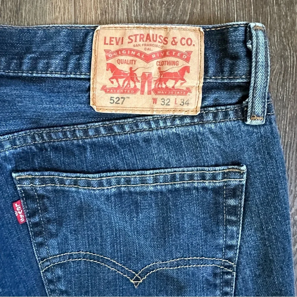 Levi's 527 Men's Dark Blue Straight Jeans 32 x 34